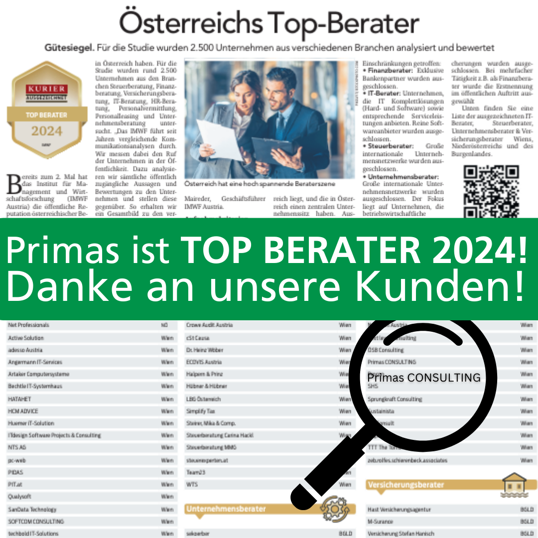 Primas CONSULTING als Top Berater 2024 ausgezeichnet